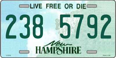 NH license plate 2385792