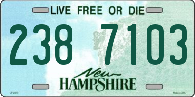 NH license plate 2387103
