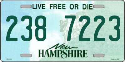 NH license plate 2387223