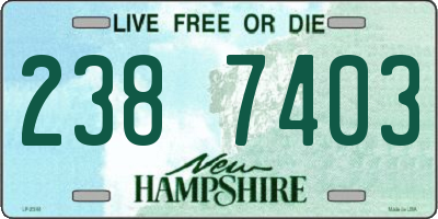 NH license plate 2387403