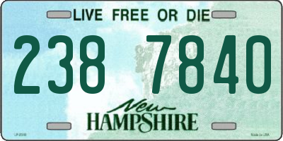 NH license plate 2387840