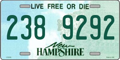 NH license plate 2389292