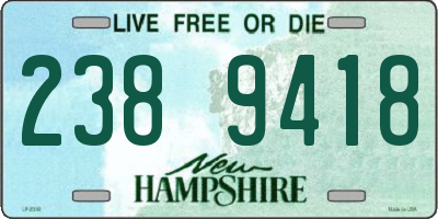 NH license plate 2389418