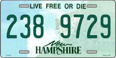 NH license plate 2389729