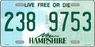 NH license plate 2389753
