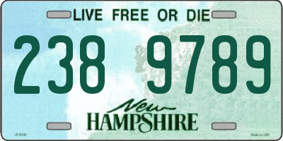 NH license plate 2389789