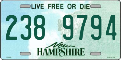 NH license plate 2389794
