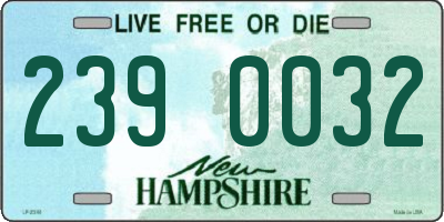 NH license plate 2390032