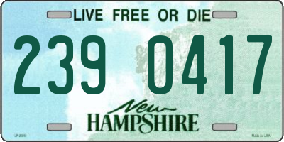 NH license plate 2390417