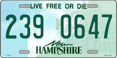 NH license plate 2390647