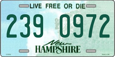 NH license plate 2390972