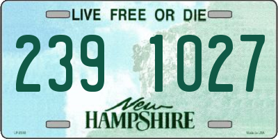 NH license plate 2391027
