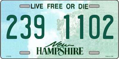 NH license plate 2391102