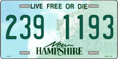 NH license plate 2391193