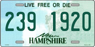 NH license plate 2391920