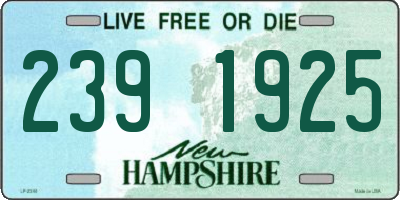 NH license plate 2391925