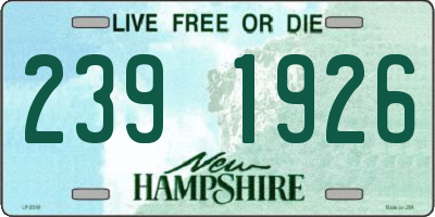 NH license plate 2391926