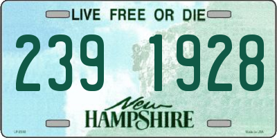 NH license plate 2391928