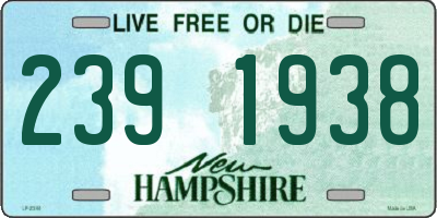 NH license plate 2391938