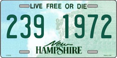 NH license plate 2391972