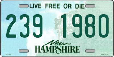NH license plate 2391980