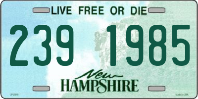 NH license plate 2391985