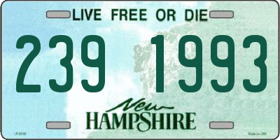 NH license plate 2391993