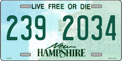 NH license plate 2392034