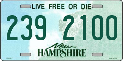NH license plate 2392100