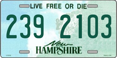 NH license plate 2392103