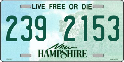NH license plate 2392153