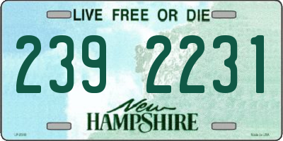 NH license plate 2392231