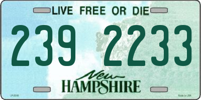 NH license plate 2392233