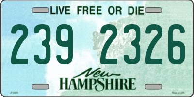 NH license plate 2392326