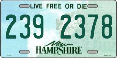 NH license plate 2392378