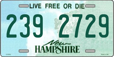 NH license plate 2392729