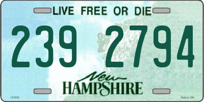 NH license plate 2392794