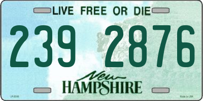 NH license plate 2392876