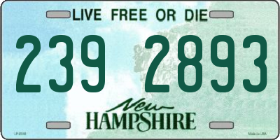 NH license plate 2392893