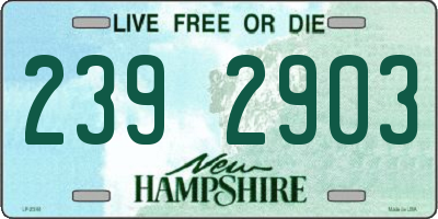 NH license plate 2392903