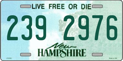 NH license plate 2392976