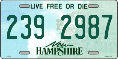 NH license plate 2392987