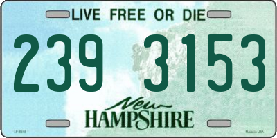 NH license plate 2393153