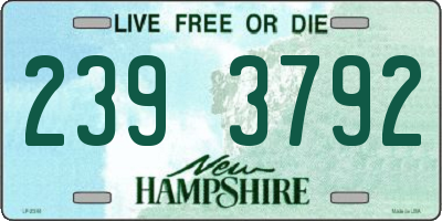 NH license plate 2393792