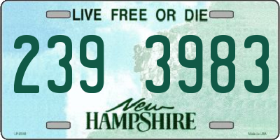 NH license plate 2393983