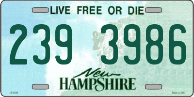 NH license plate 2393986