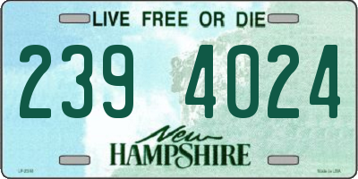 NH license plate 2394024
