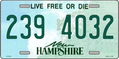 NH license plate 2394032