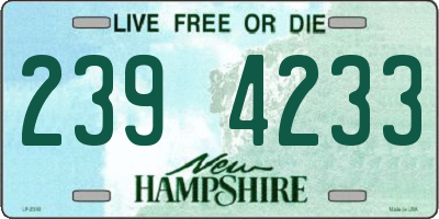 NH license plate 2394233
