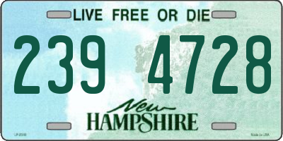 NH license plate 2394728